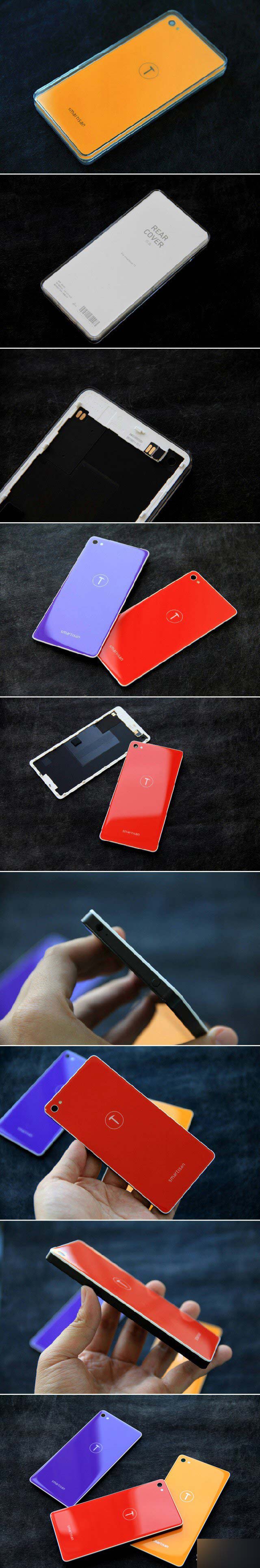 锤子手机T1多彩后盖图赏