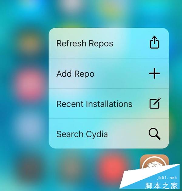 Cydia怎么用3D Touch功能？iOS9越狱插件Tactful来了.jpg