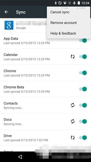 android5.0取消同步bug已修复 android5.1恢复正常2