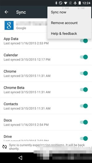 android5.0取消同步bug已修复 android5.1恢复正常1