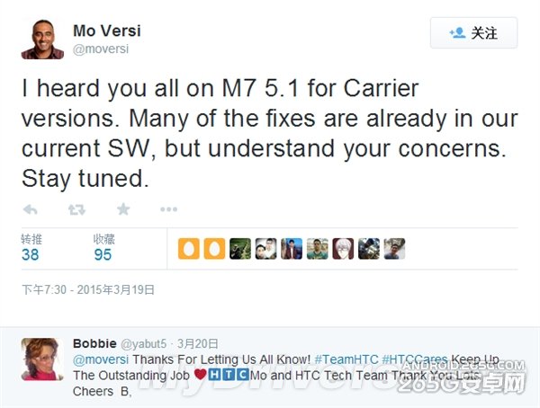 HTC突然良心发现！One M7也将升级安卓5.1