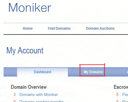 Moniker教程:修改域名解析、IP/MX等记录