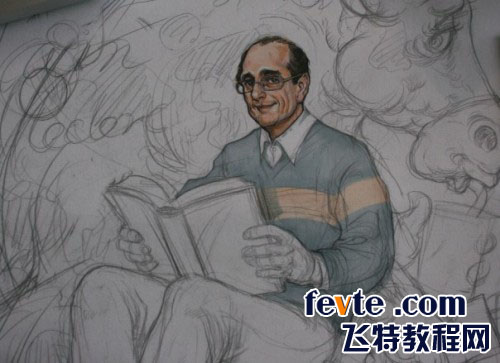手绘插画过程 脚本之家 painter教程