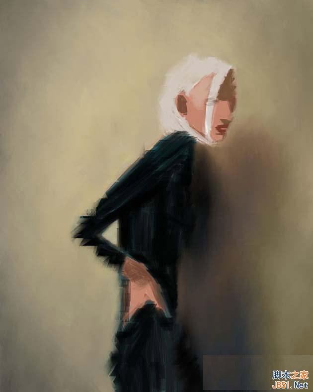 painter绘制窈窕淑女 脚本之家 painter教程