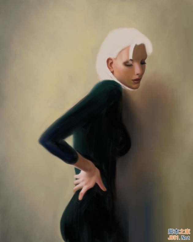 painter绘制窈窕淑女 脚本之家 painter教程