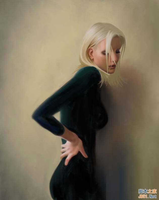 painter绘制窈窕淑女 脚本之家 painter教程