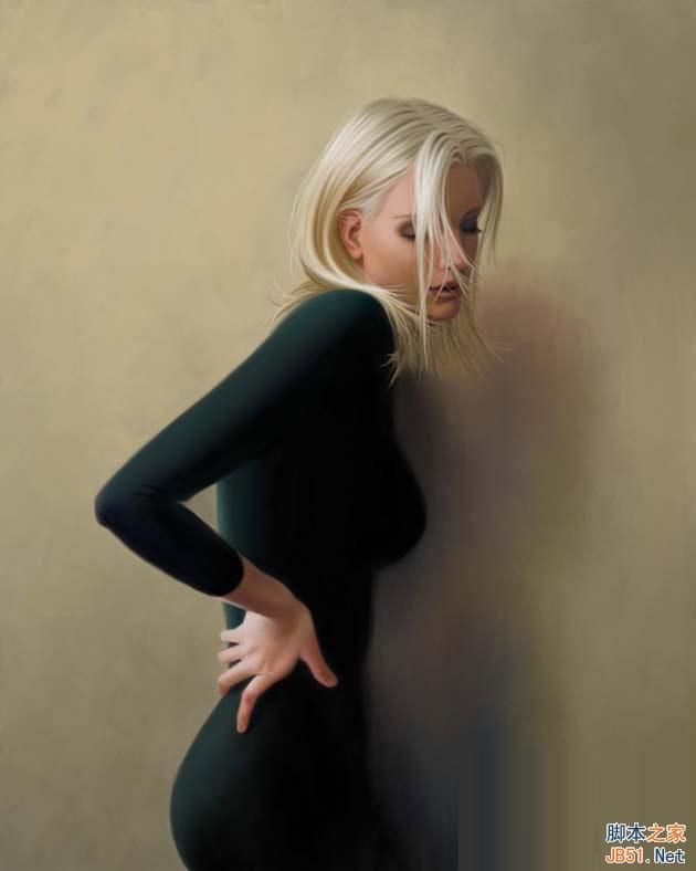 painter绘制窈窕淑女 脚本之家 painter教程