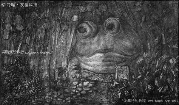 绘画教程:友基温暖插画教程《青蛙王子》,PS教程,思缘教程网