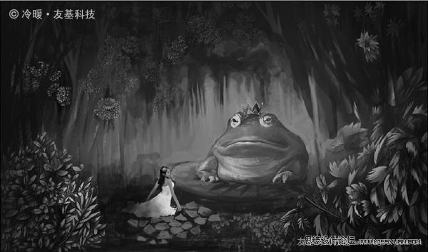 绘画教程:友基温暖插画教程《青蛙王子》,PS教程,思缘教程网