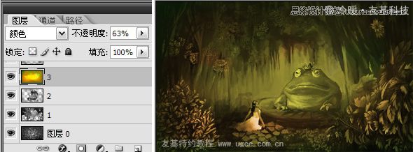 绘画教程:友基温暖插画教程《青蛙王子》,PS教程,思缘教程网