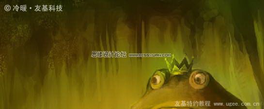 绘画教程:友基温暖插画教程《青蛙王子》,PS教程,思缘教程网