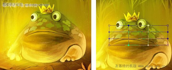 绘画教程:友基温暖插画教程《青蛙王子》,PS教程,思缘教程网