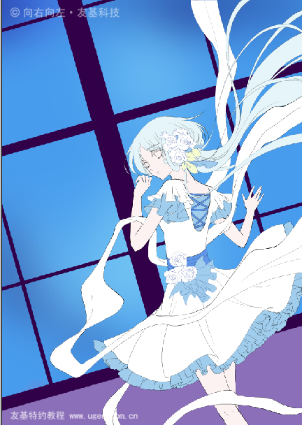 PAINTER绘制梦幻女孩插画 脚本之家 Painter教程