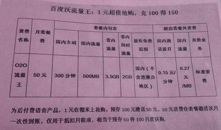 百度沃流量王是什么？中国联通推出的百度沃流量王资费详情介绍