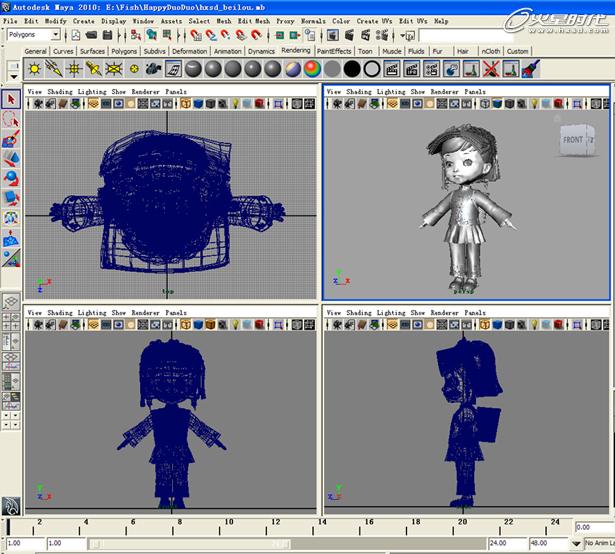 MAYA打造少数民族女孩《快乐朵朵》 脚本之家 MAYA角色动画教程