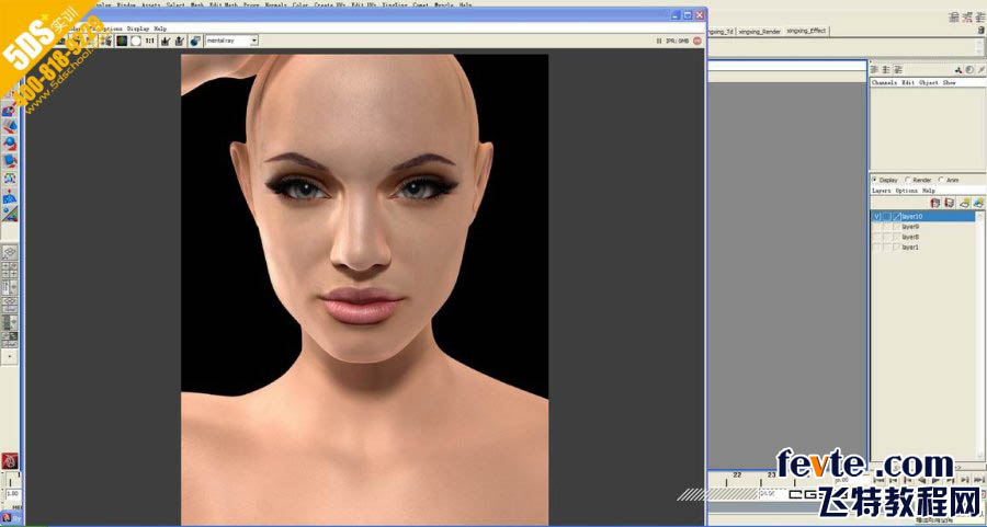 MAYA打造好莱坞巨星安吉丽娜朱莉 脚本之家 MAYA角色动画教程