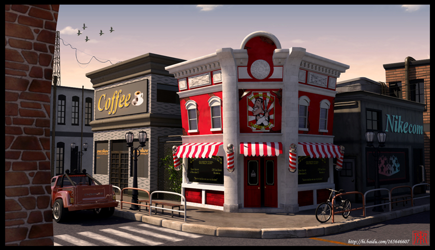 MAYA制作卡通理发店 脚本之家 MAYA材质教程