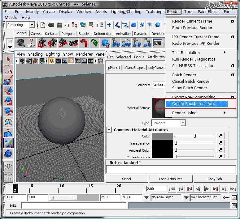 MAYA2010网络渲染功能介绍 脚本之家 MAYA渲染教程
