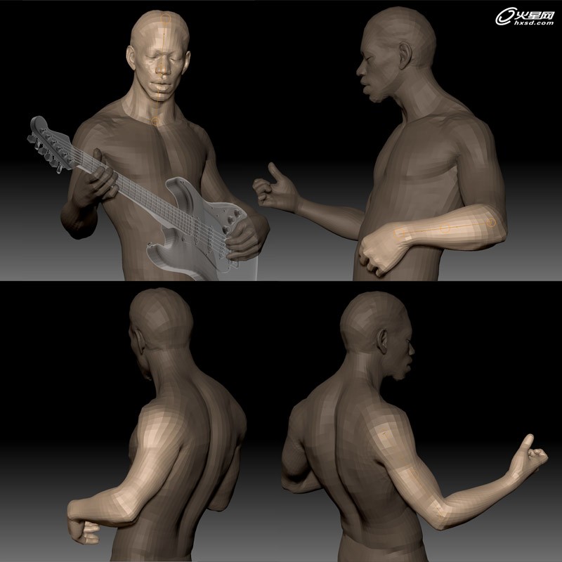 Maya打造摇滚吉他手角色 脚本之家 MAYA角色教程