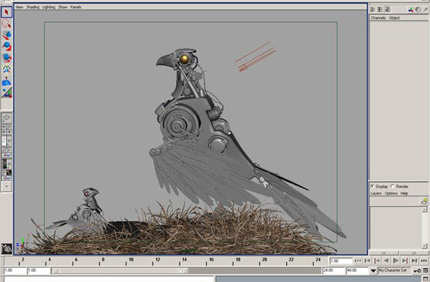 Maya制作卡通机械鸟 脚本之家 MAYA角色动画教程