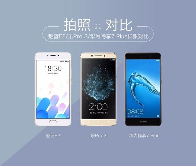 华为畅享7Plus/魅蓝E2/乐视Pro3对比：哪个像素相机拍照更好？