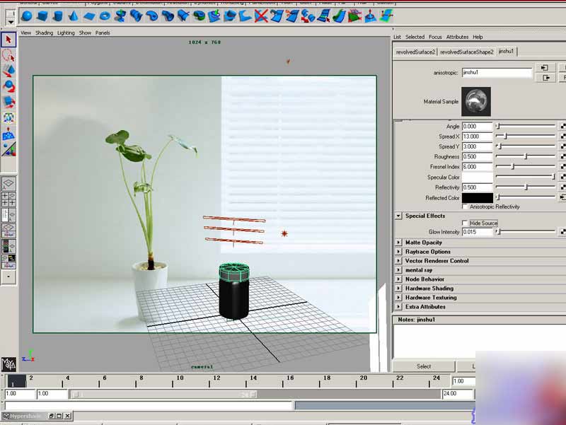 maya和photoshop制作杯子效果图 脚本之家 maya灯光材质