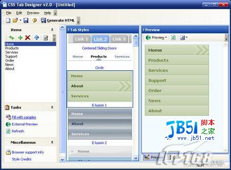 借助得力工具五分钟快速制作CSS导航菜单(2)